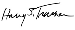 Signature of Harry S. Truman