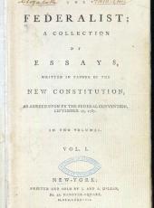 Photo of First Edition of The Federalist